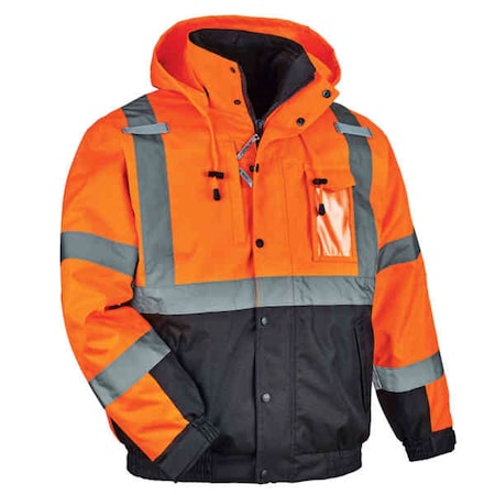 8381 2XL Orange Type R Class 3 Hi-Vis 3-in-1 Bomber Jacket